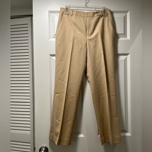 - - - Lauren R L beige dress pants, size 4 wool/lycra, 3 pockets, worn onc…